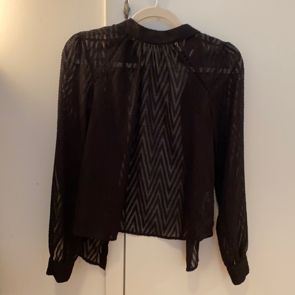 Free people, xs, black sheer top